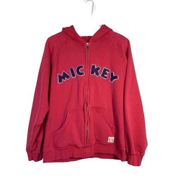 Vintage 90’s Retro Disney Store Mickey Mouse Zip Hooded Sweatshirt Size Small - Picture 3 of 17